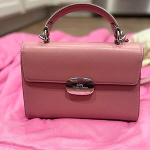 Coach Eliza Pink Leather Handbag EUC